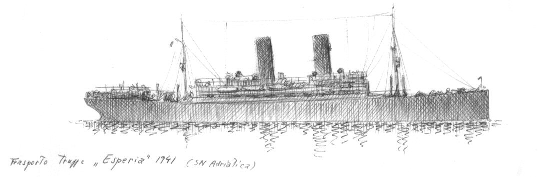 1941 - Trasporto truppe 'Esperia' - SN Adriatica